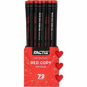 مداد قرمز فکتیس مدل گلکسی پاک کن دار بسته 72 عددی
